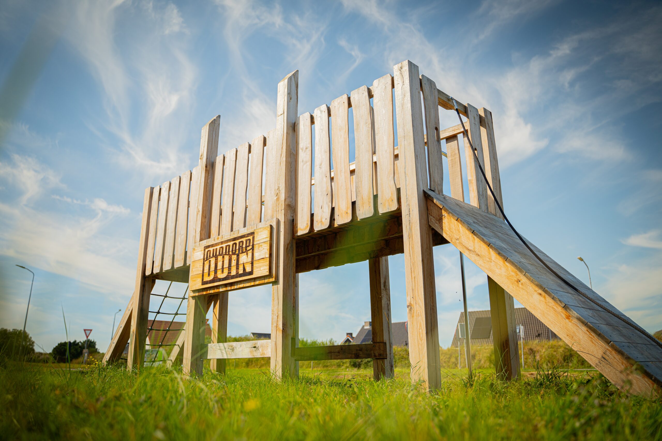 houten sport toestel buiten ouddorp duin sporten buiten houten sporttoestel houten stormbaan buiten
